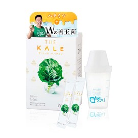 Q'SAI Aojiru The Kale Honey Powder 7g×30 Sachets with Shaker Cup