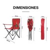 Silla Para Acampar Playa Y Pesca Plegable Portatil Con Funda