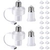 2 Pack E26 Light USB Socket Adapter, Lamp Socket Power