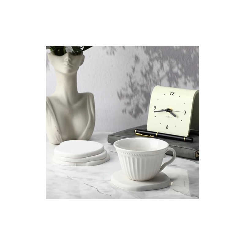 Diatomaceous Earth Coasters Set of 4 - Stylish Modern Design