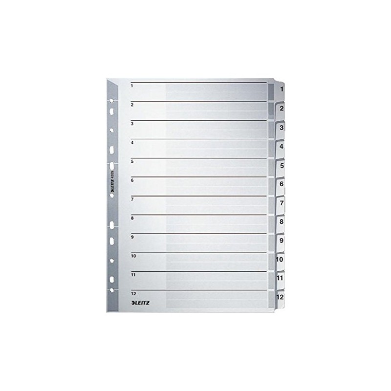 Leitz Index for A4, Cover Sheet and 12 dividers, tabs