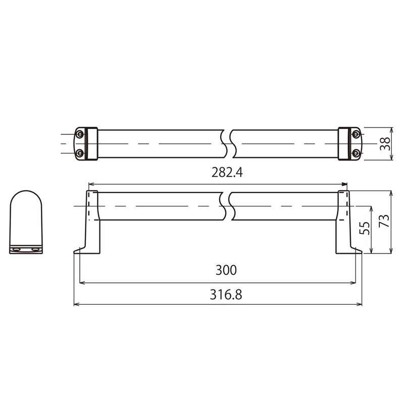 High Logic Wooden Handrail for Portrait and Horizontal Placement, Safety