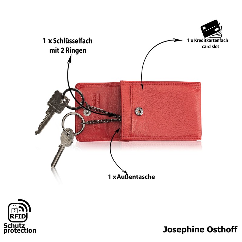 Josephine Osthoff Key Case Key Case Mini Coin Pocket in