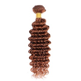 Leruikair Human Hair Bundles 10 12 14 Inch Deep Wave Human Hair Bundles Chocolate Brown Color 30 Unprocessed Brazilian Soft Quick Weave Hair for Black Women