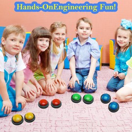 Gelabur 8-Pack Buzzers for Trivia Games, Answer Buzzers for Classroom, Family Feud Jeopardy Buzzer, Game Buzzers with Lights and Sound for Classroom