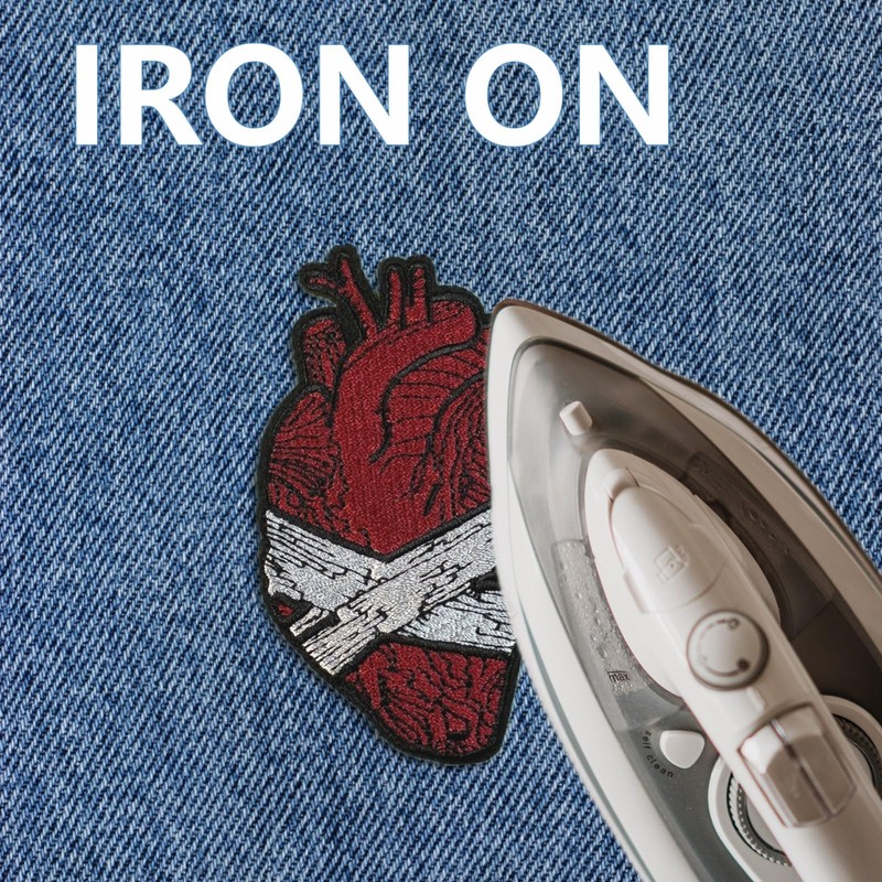 Dark Embroidered Applique Iron On Patches for Clothing, Rock Band