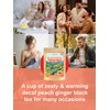 TeeLux Decaf Peach Ginger Black Tea, Decaffeinated Black Tea Flavored
