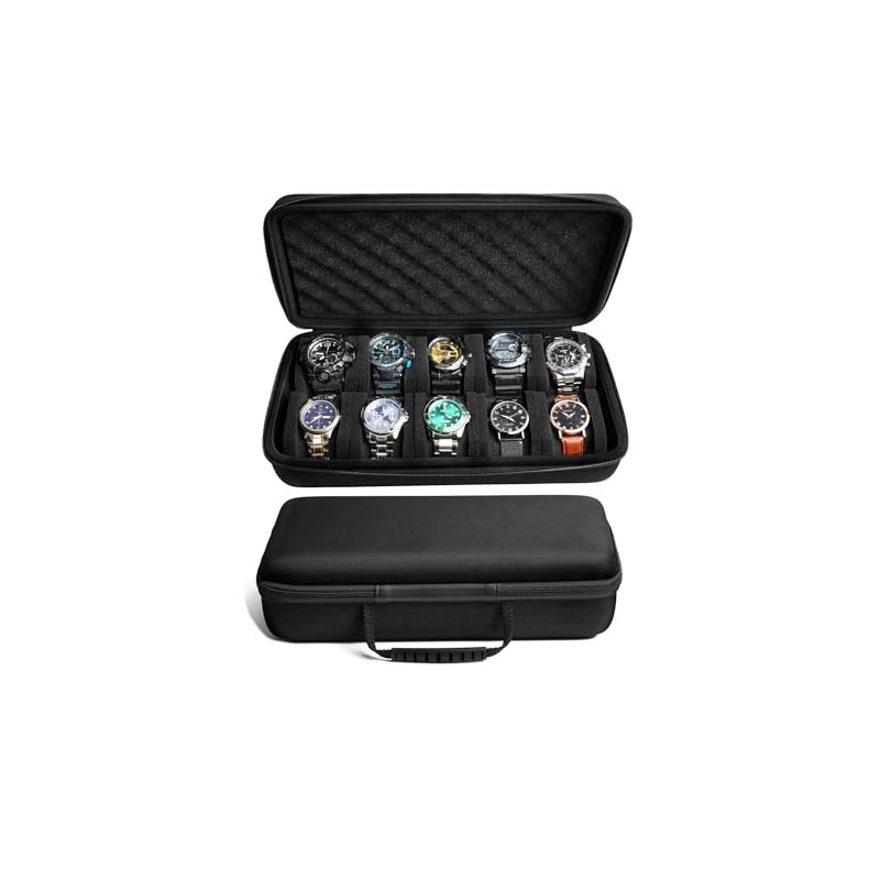 MATGEUT 10 Slots Watch Case for Men - Hard portable