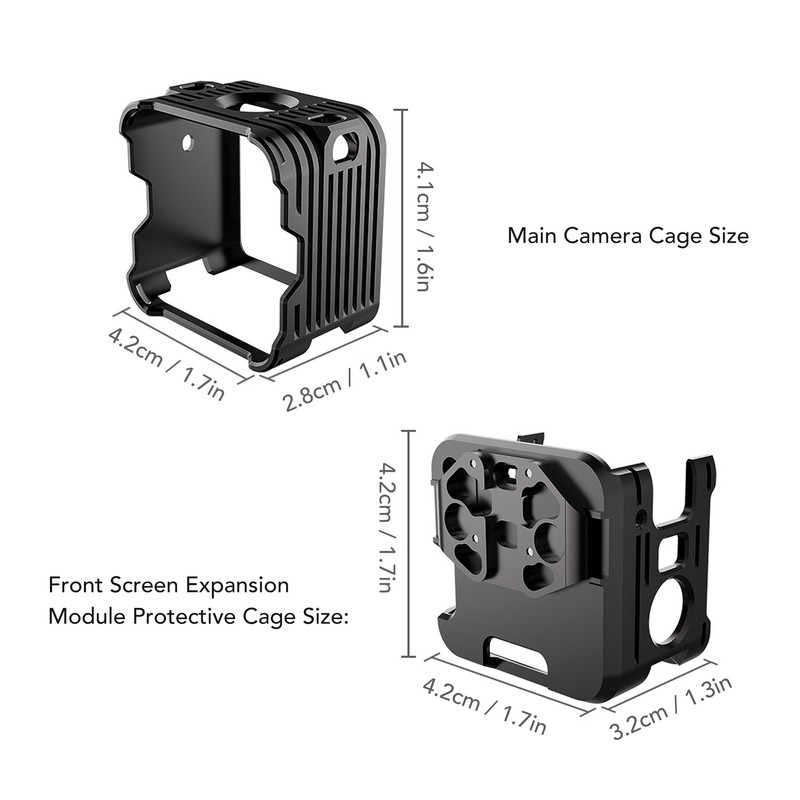 Action Camera Protection Extended Frame Aluminum Alloy Protective Cage for