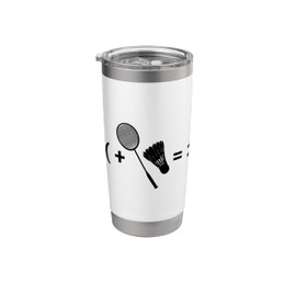 Badminton Love Shuttlecock Racquet Sport Badminton Stainless Steel Insulated Tumbler