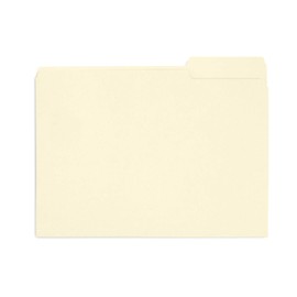 File Folder, 1/3 Cut Tab, Letter Size, Great for Organizing and Easy File Storage, 100 Per Box (Manila)