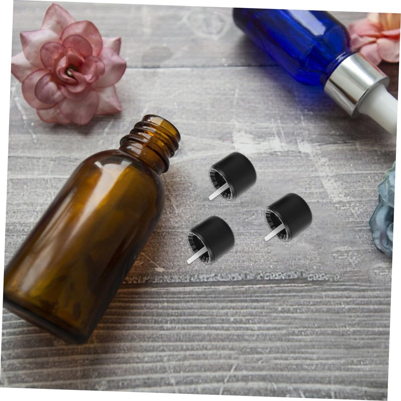 Baluue 20pcs Airtight Sealing Dropper Caps for Essential Oil Bottles