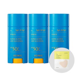 Cy닉 싸이닉 3개 슈퍼 에어리 썬스틱 15g+쿨링썬패치 증정 CYNIC 3-Pack Super Airy Sun Stick 15g + Free Cooling Sun Patch