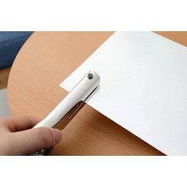 AGUZXTM 10MM Hole Punch,Single Hole Punch,Heavy Duty Hole Puncher Single,Paper Punch Portable Hand Held Long Hole Punch for Paper Cards Plastic Cardboard (3/10''-10MM Hole), Silver