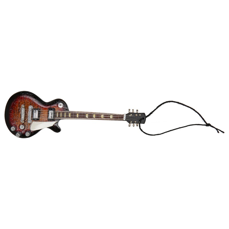 Miniature Electric Guitar Model Exquisite Wooden Guitar Ornament for Music