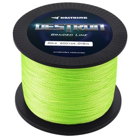 KastKing Destron Braided Fishing Line,Grass Green,6lbs,600 yds