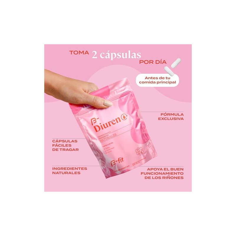 B-FIT Suplemento Diurético, 60 Cápsulas, Cola de Caballo y uva