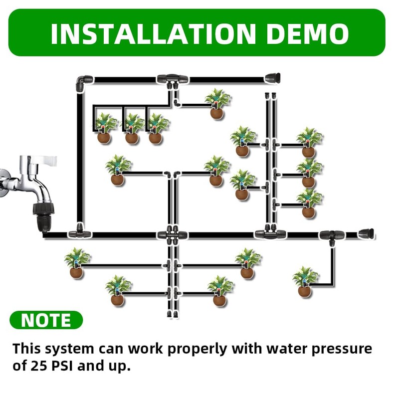 25Pc 8 Holes Drip Irrigation Emitters Sprayer Adjustable Micro Sprinkler