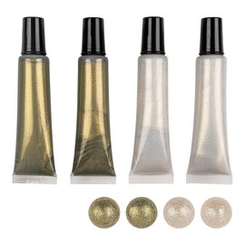 Ideen mit Herz Pearl Pen Set Metallic | 4 Pens of 25 ml | Pearl Look for Paper, Textiles, (2 x White, 2 x Gold)