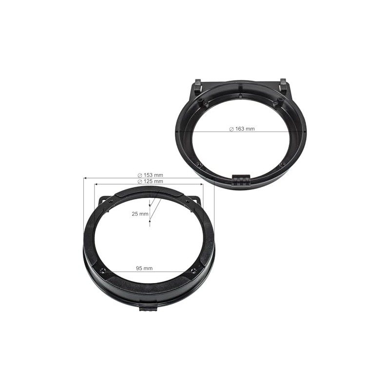 tomzz Audio 2817-003 Speaker Rings Adapter Brackets Compatible with Honda