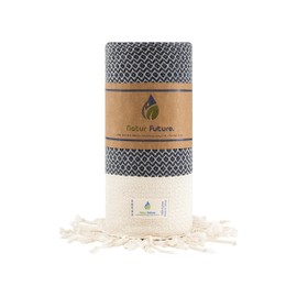 NATUR FUTURE Beach Towel Cotton Large XXL Bath Towel Shower Towel Bath Towel Hammam Towel Beach Towel Sports Towel Sarong Pareo Yoga Fouta Blanket Sauna Towel Spa (Anthracite, Jewel 100 x 200 cm)