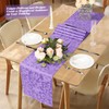 MILVOWOC 4 Pack Lilac Satin Table Runner, 12 x 72
