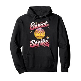 Sweet Strike Softball Donut Style for Girls Cute Softball Pullover Hoodie