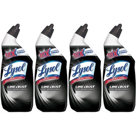 Lysol Toilet Bowl Cleaner with Lime and Rust Remover, 24 Fl Oz (Pack of 4)