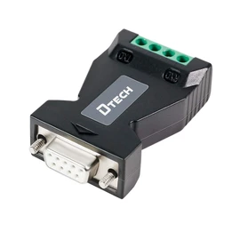DTECH RS232 to RS485 Converter Adapter with 4 Position Terminal Block for Long Haul Data Communication Supports 600W Anti-Surge