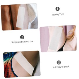 TOVINANNA 3sets Facial Hair Removal Wax Strips Rectangle Waxing Sheets Disposable Wax Strips Pack 100pcs*3