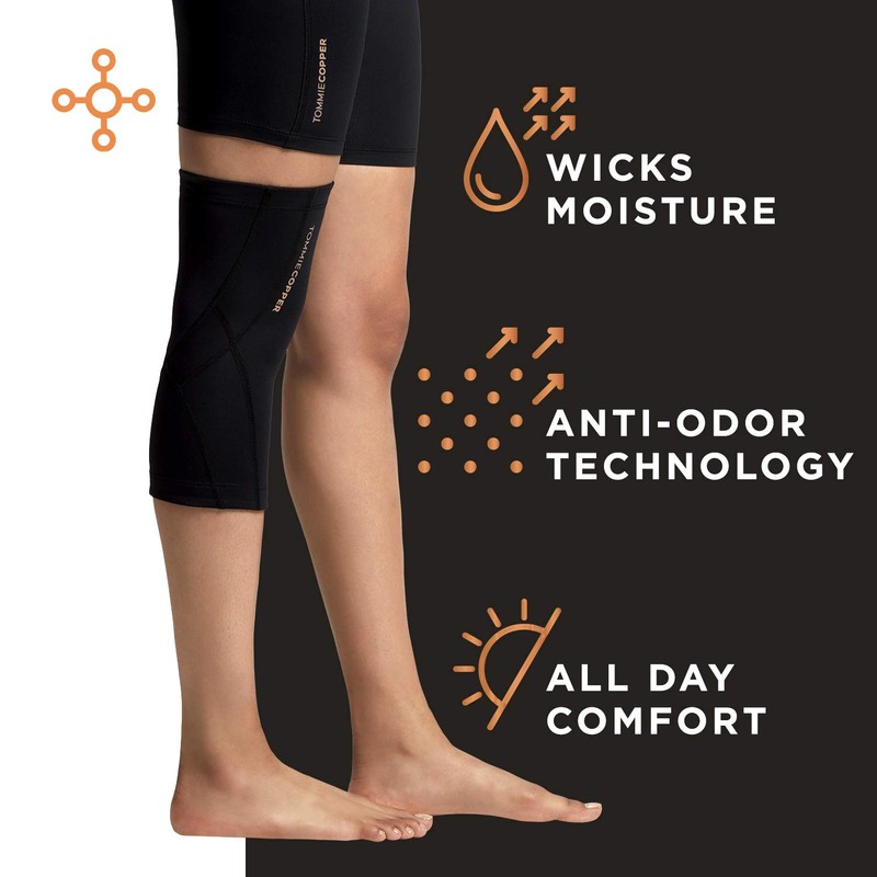 Tommie Copper - Unisex Performance Compression Knee Sleeve - Black