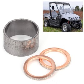 Exhaust Pipe Gasket,Copper Motorcycle Exhaust Pipe Gasket Seal Washer Fits for Rhino 660 YXR660F