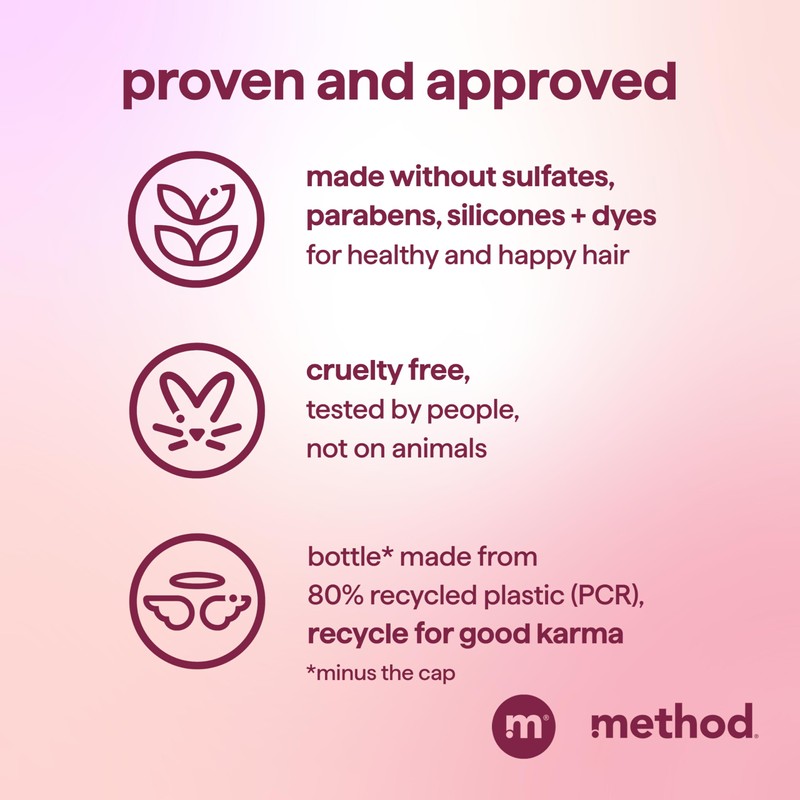 Method Volumizing Shampoo, Pure Peace with Rose, Peony, and Pink
