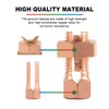 6PCS Split Bolt Connector Copper Grounding Clamps for Completing Ground