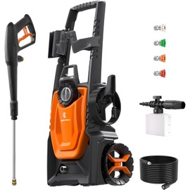 Giraffe Tools Pressure Washer, Max 2400 PSI, 2.3 GPM Electric Power Washer with 4 Quick-Connect Nozzles, Foam Cannon for Cars/Patios/Driveways/Fences, 20 ft
