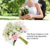 Simulation Wedding Bouquet Beautiful Bridal Holding Flower Wedding DecorationPink