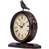 Sveudvdis Retro Mantel Clock, Table Top Bird Clock, Antique Metal