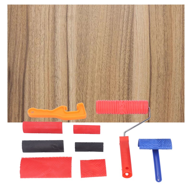 Wood Grain Tool Graining Pattern Painting Roller Home Decoration Set