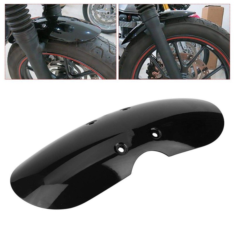 KIMISS ABS Motorcycle Accessories Short Mudguard for T100 2001-2016 (Black)