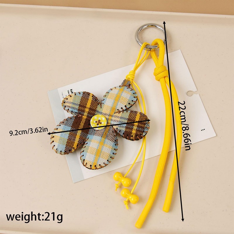 Fuerxy Fabric Flower Bag Charm for Tote Bag Charm Handbags
