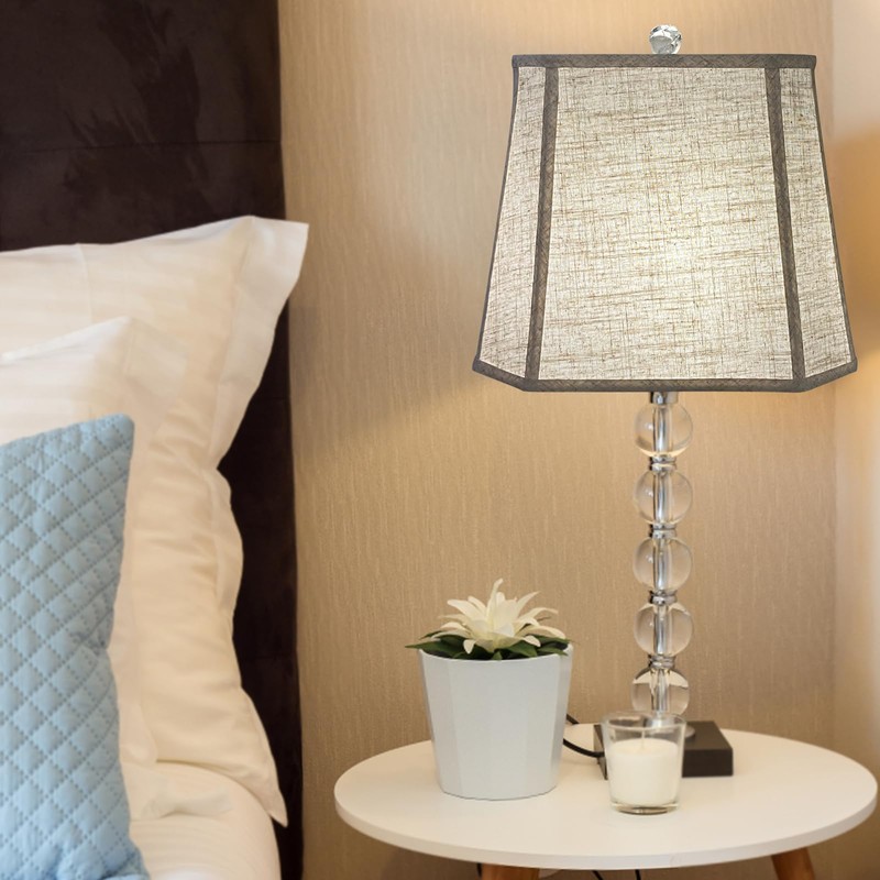 TOOTOO STAR Square cut corner lampshade, 10x13x10.5 inch medium table
