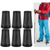 6-Pack Heavy Duty Walking Stick Tips - Reinforced Rubber Ferrules