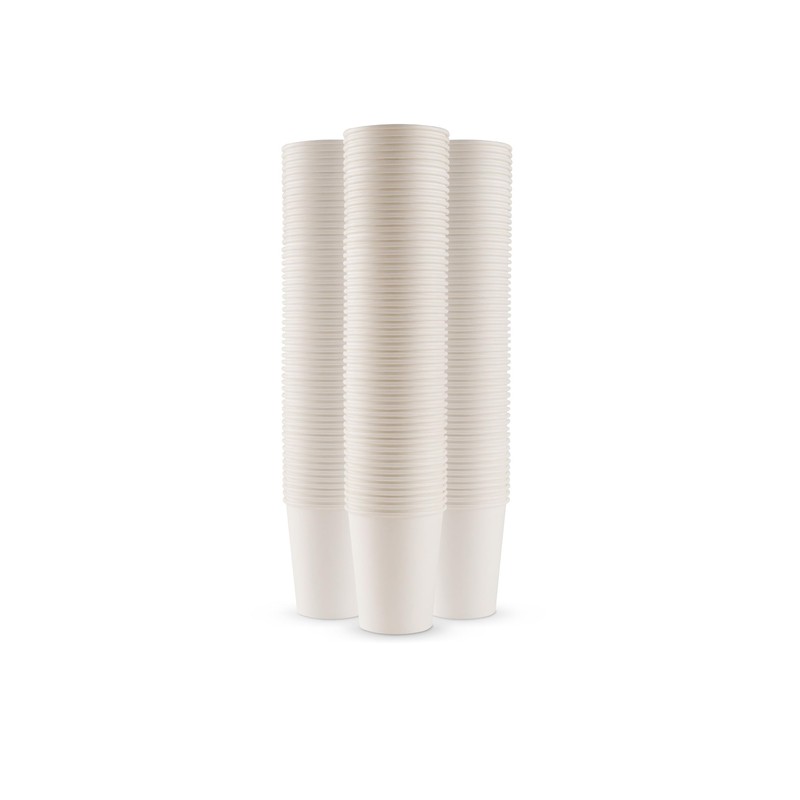 FOOGO Green 100x 8oz Disposable Paper Coffee Cups, FSC® Certified,