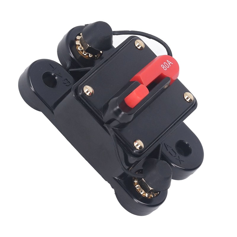 Circuit Breaker Manual Reset 1/4in Overcurrent Protection DC 12‑48V for