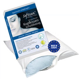 Softsan Protect Plus Cushion Cover Mite-Proof 40 x 60 cm, Encasing for Pillows, Mite Protection for House Dust Allergy Sufferers