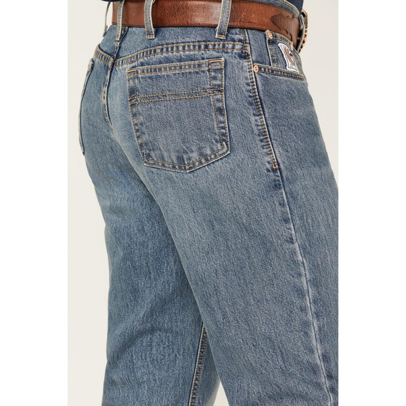 Cinch Men's White Label Relaxed Fit Jean, Medium Stone Wash,