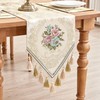 Loom and Mill Elegant Table Runner 13x108 inch, Floral Jacquard