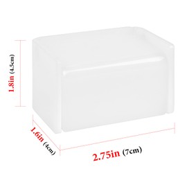 LUEXBOX 2 Pack Toothbrush Holder Wall Mounted with Cover for Bathroom, 2 Slots Toothbrush Storage Organizer for Shower, Self Adhesive Toothbrush Hanger Rack for Dorm, Cabinet (White)