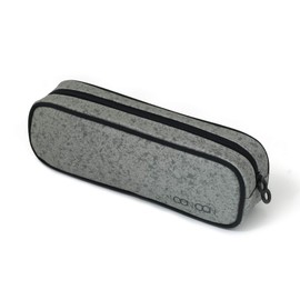 LOONLOON Pencil Case, Pen Case, Large Capacity, Simple, Round Zipper, Lightweight, Elementary School, Middle School, High School Students, College Students, Adults, Boys, Stylish, Easy to Use, 263 Stone Gray