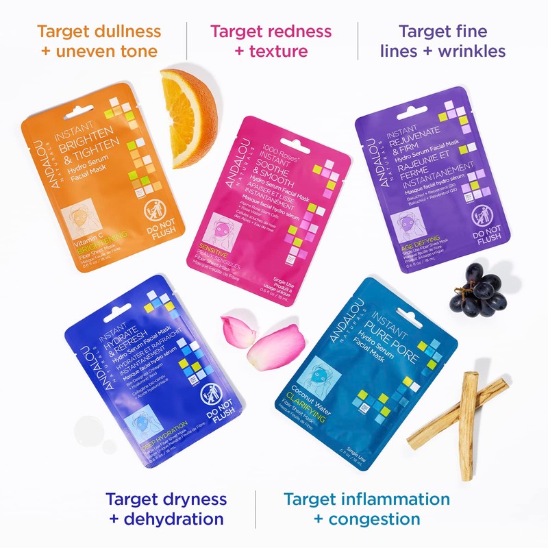 Andalou Naturals, Age Defying Instant Rejuvenate & Firm Sheet Mask